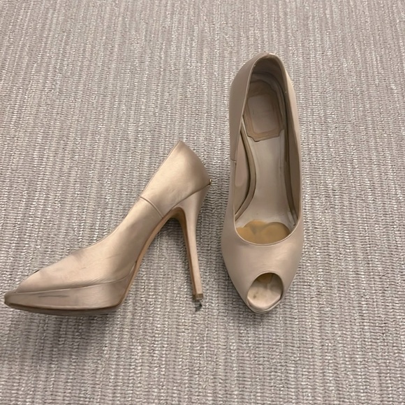 CHRISTIAN DIOR satin peeptoe pump - Picture 1 of 3